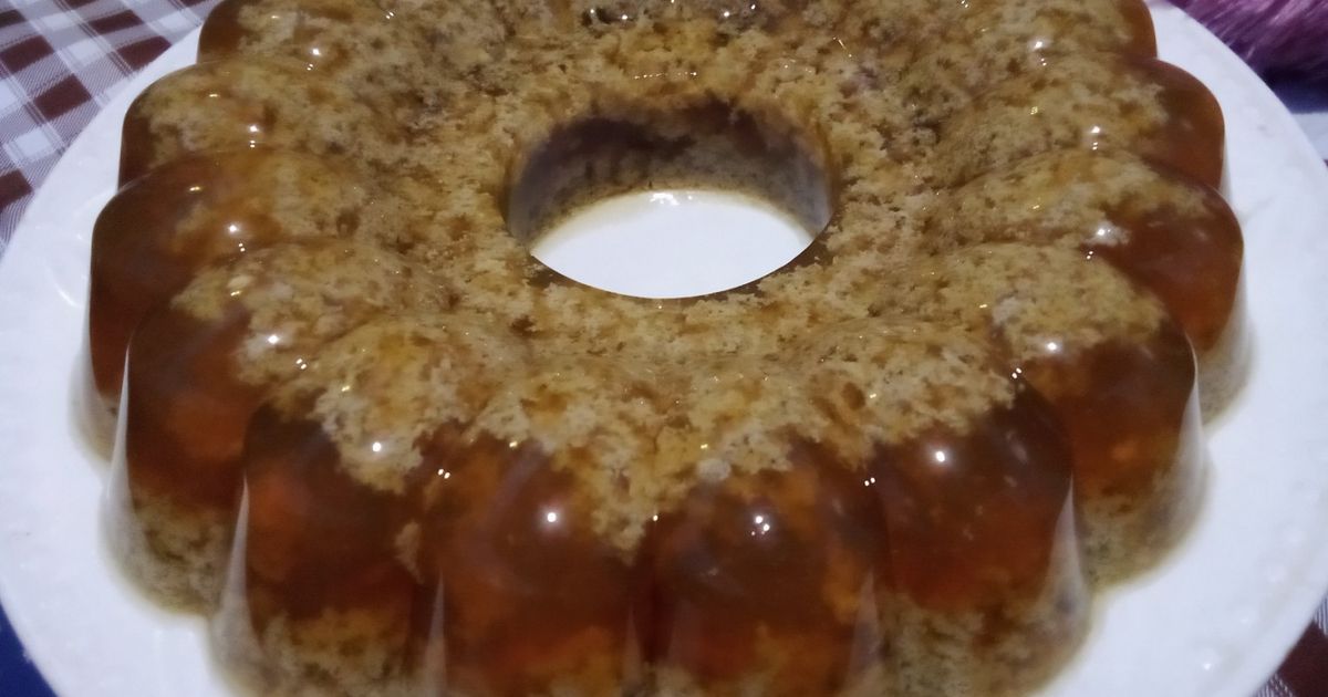 Puding lumut gula merah tanpa santan