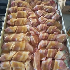 A picture of Simple paleo bacon wrapped chicken.