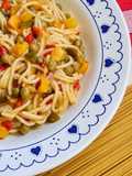 Spaghetti con vegetales multicolor 🌈 "one pot pasta" 🍝