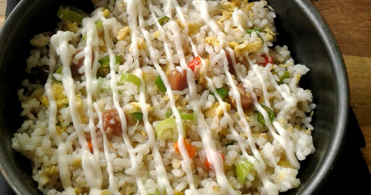 Resep Easy Mayo Fried Rice oleh Syafa Syifa Cookpad