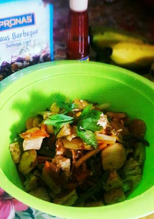 Foto resep Tumis bakso ikan saos baberque