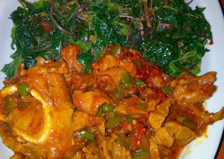 Recipe of Homemade Wet Fried pork with veges