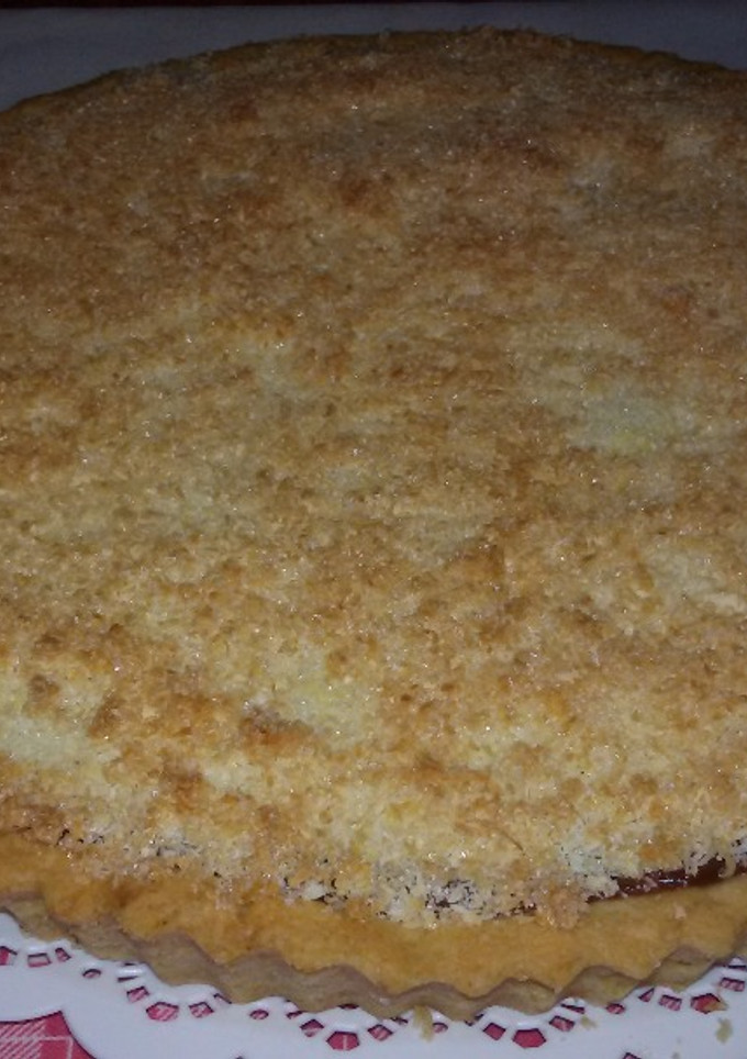 Una foto de Tarta de coco y dulce de leche.