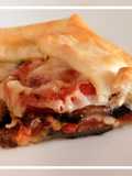 Torta salata di melanzane, pomodori e caciocavallo