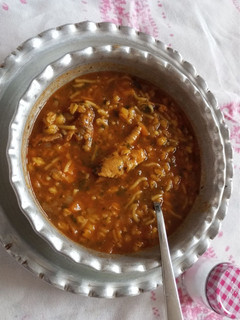 عکسی از دستور سوپ پای مرغ