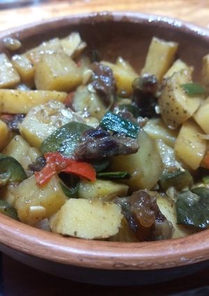Una foto de Papiao de charqui (plato ancestral del Valle de Tafí del Valle)