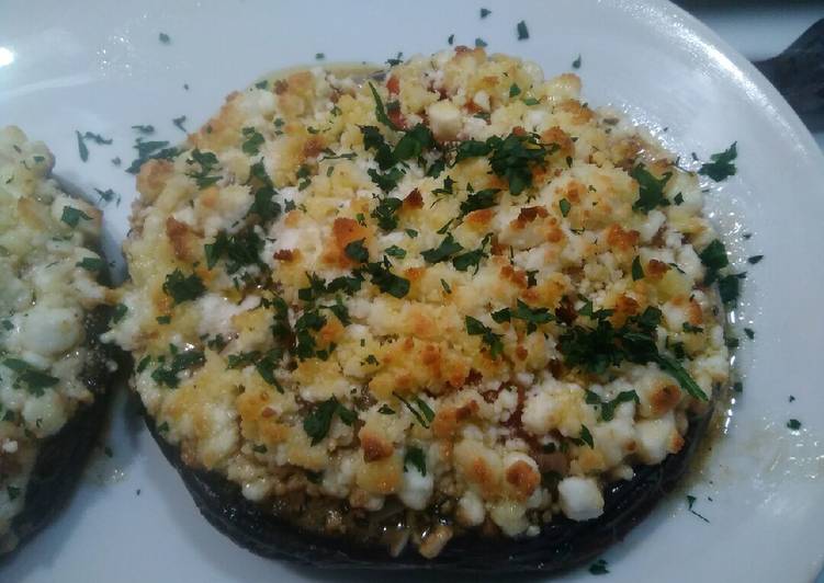 Step-by-Step Guide to Prepare Favorite Stuffed Portobello Mushrooms With oven roasted tomatoes