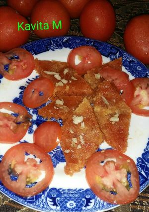 A picture of TangyTomato Burfi.
