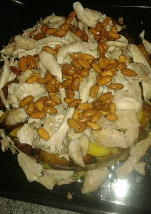 صورة لوصفة مقلوبة الدجاج السورية