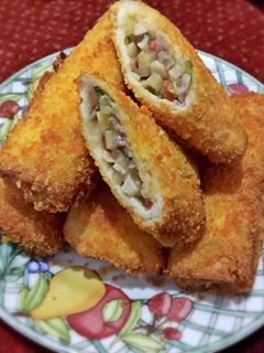 Foto resep Roti tawar isi rogout daging sayur