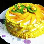 मैंगो कीवी केक (Mango Kiwi cake recipe in Hindi)