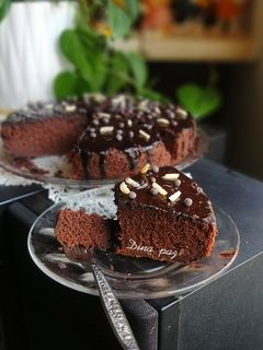 عکسی از دستور کیک شکلاتی یک تخم‌مرغی