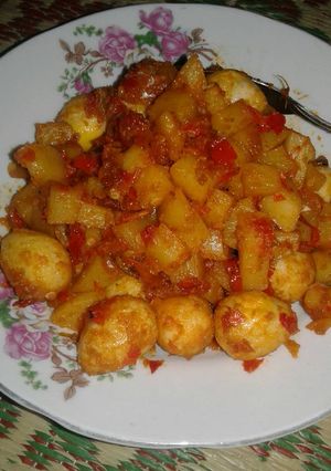 Foto resep Sambel goreng kentang telur puyuh