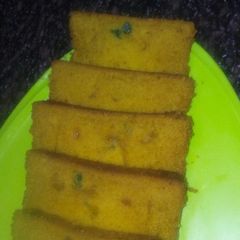 A picture of Britannia cake in gas tandoor.