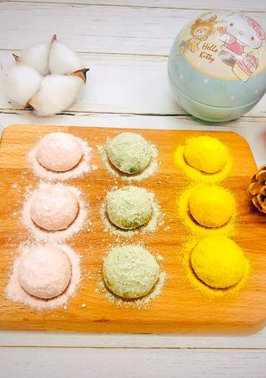 【親子共廚】彩色雪球餅乾🍪 的食譜成品照片