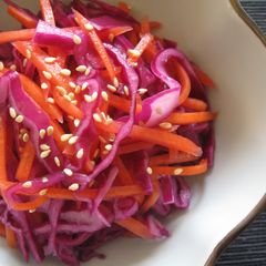A picture of Red Cabbage & Carrot ‘Namasu’.