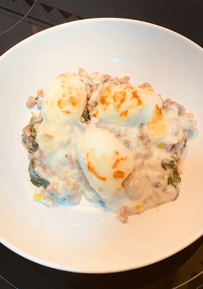 Una foto de Huevos gratinados a mi manera