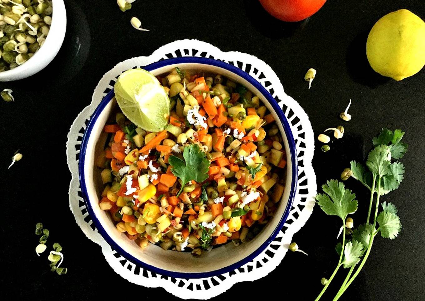 Mango, Sweet Corn and Mung Bean Sprouts Salad