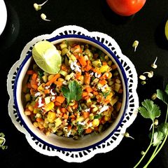 A picture of Mango, Sweet Corn and Mung Bean Sprouts Salad.