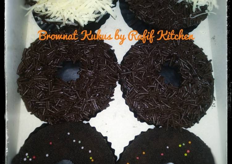 Brownat (brownies donat) Kukus, eggless