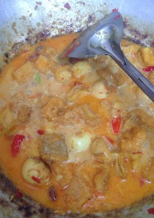 Foto resep Krecek kerupuk kulit,telur puyuh,petai,tahu,kacang merah