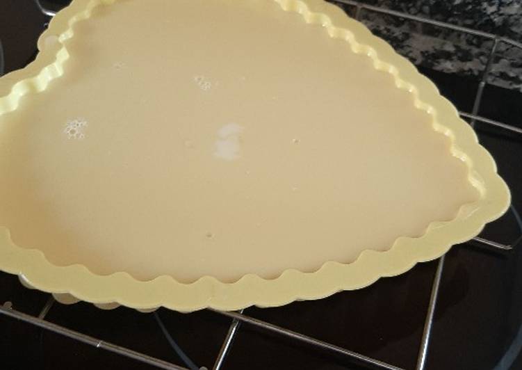 Flan de chocolate Blanco