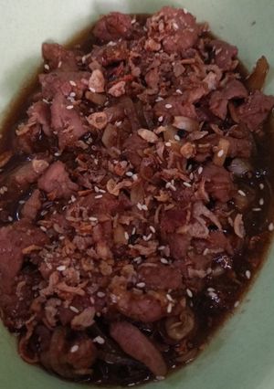 Foto resep Sapi Saus Lada Hitam Instan