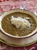 Lentejas con puerro, cebollín y Garam Masala