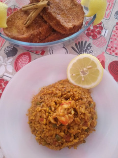 Una foto de Risotto de gambones 🦐 con especies