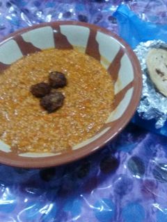 صورة لوصفة برغل وعدس مع الكفته
