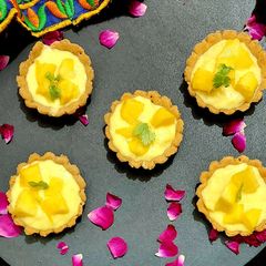 Whole Wheat Tart With Mango Custard Filling A picture of Whole Wheat Tart With Mango Custard Filling.