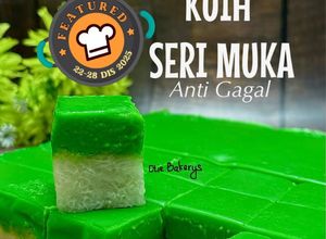 Gambar Kuih Seri Muka- Anti Gagal (Sukatan Cawan)