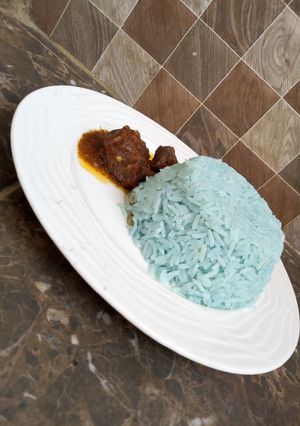 A picture of Sky blue rice.
