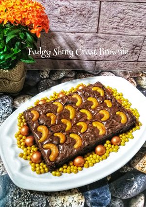 Foto resep 430.Fudgy shiny Crust Brownie