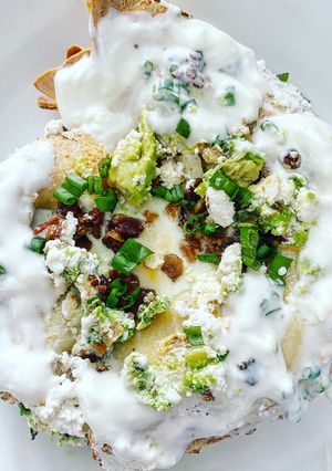 Una foto de Crepa de desayuno rellena - salada