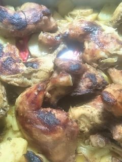 صورة لوصفة دجاج وبطاطا