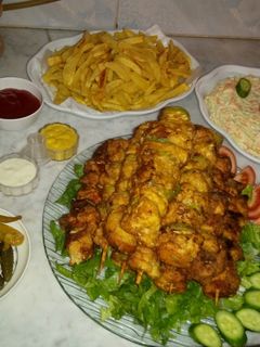 صورة لوصفة شيش طاووق بالخضار 😋
