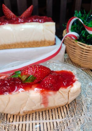 Foto resep Cheesecake Strawberry 🍓
