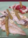 Grilled Mackerel with Piquillo Pepper and Canned Asparagus Salad
