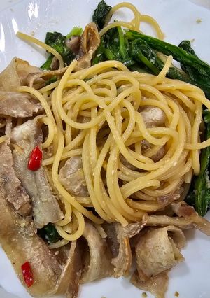 和風味噌五花肉義大利麵 的食譜成品照片