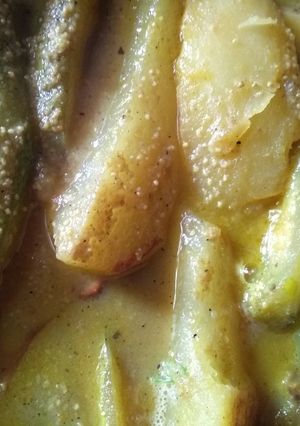 A picture of Potol aaloo posto (pointed gourd Potato poppy seeds curry).