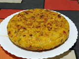 Tortilla de patatas con pimiento