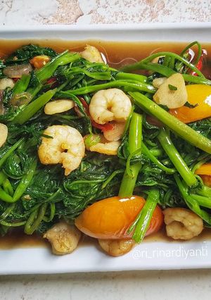 Foto resep 86. Tumis Kangkung Udang