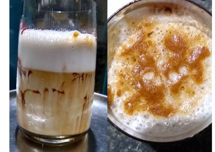 FROTHY COLD COFFEE (no icecream,no machine)