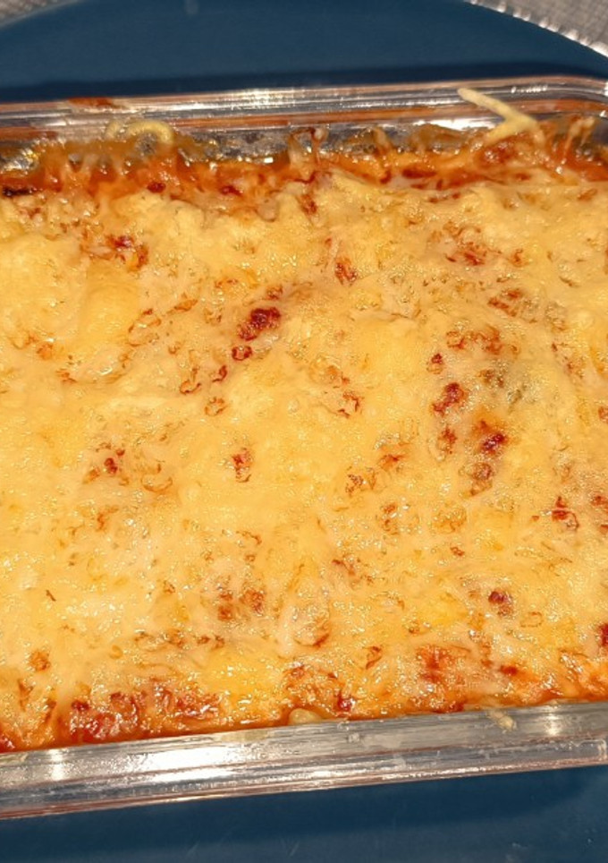 Una foto de Parmentier de patata con boloñesa