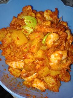 Foto resep Udang kentang pete balado