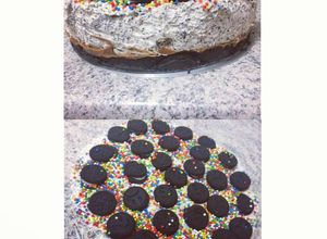 Una foto de Torta de oreo helada🎂🍪