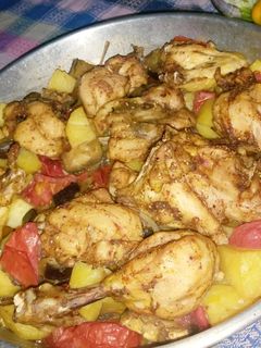 صورة لوصفة فروج بالخضار لذيذ و بسيط😋