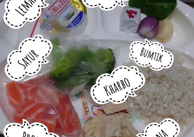 Bubur Salmon Brokoli / MPASI 6 Bulan Menu Lengkap