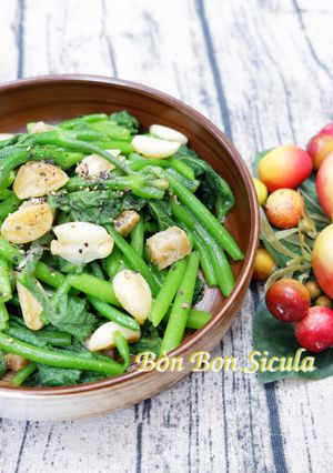 Hình của món Đọt Bí Xào Tỏi.